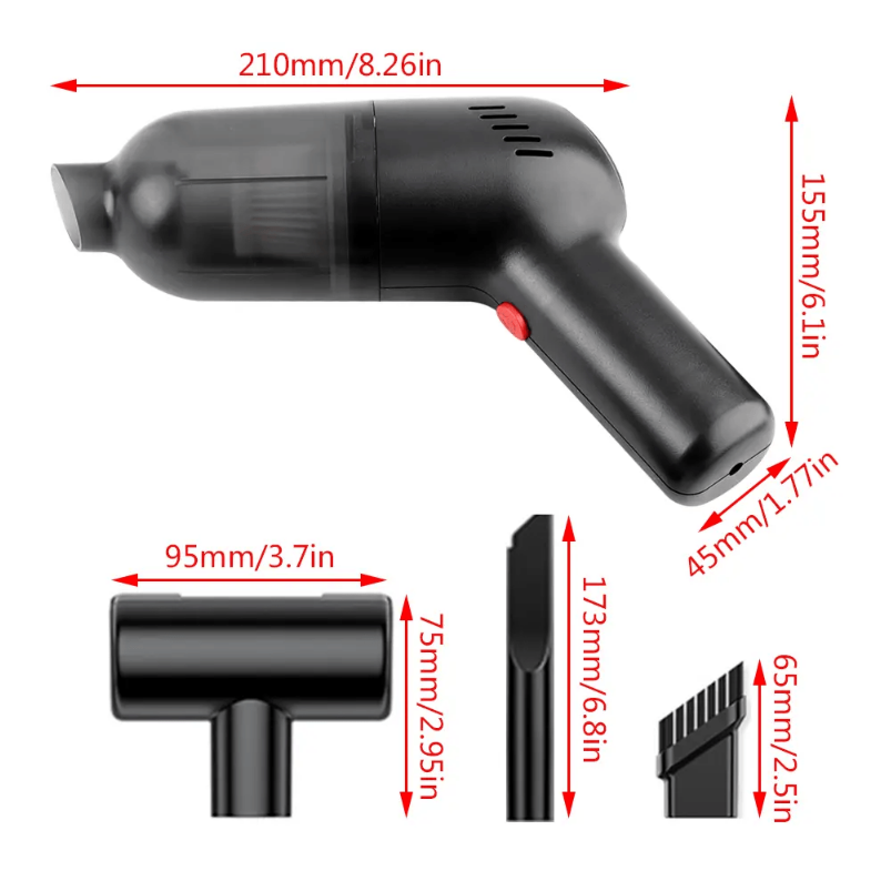 Portable Cordless Handheld Vacuum Cleaner – Compact & Powerful Everyday Cleaning